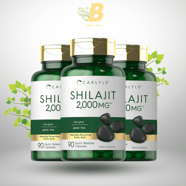 Carlyle Shilajit Capsules 2000mg – 90 Count | Non-GMO & Gluten Free | Himalayan Energy & Vitality Support - Image 2