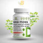 DEAL SUPPLEMENT Irish Sea Moss 7000mg Per Serving, 240 Veggie Capsules – 14 Superfood Complex – 3000mg Black Seed Oil, 2000mg Ashwagandha, 600mg Ginger