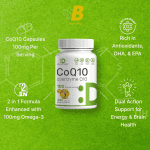 Deal Supplement CoQ10 100mg, 240 Capsules – with Omega 3 Fatty Acid 100mg – Bioavailable Coenzyme Q10 Supplements – Heart, Energy, & Brain Health Antioxidant Support - Image 4