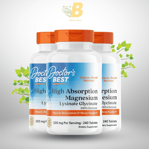 Doctor's Best High Absorption Magnesium Glycinate Lysinate, 100% Chelated, Non-GMO, Vegan, Gluten & Soy Free, 200 mg, 240 Count - Image 2