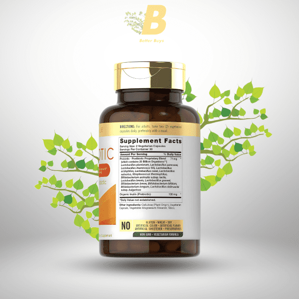 Carlyle Prebiotic, Probiotic & Postbiotic 50 Billion CFU – 60 Capsules | GMO-Free | Digestive & Immune Health - Image 3