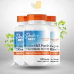 Doctor's Best Betaine HCI Pepsin & Gentian Bitters, Digestive Enzymes for Protein Breakdown & Absorption, Non-GMO, Gluten Free, 120 Caps, Original Version - Image 2