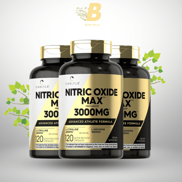 Carlyle Nitric Oxide Supplement 3000mg – 120 Capsules | Pre-Workout with L-Arginine & L-Citrulline | Non-GMO & Gluten Free - Image 2
