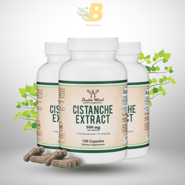 Double Wood Cistanche Tubulosa Extract 500mg Per Serving (120 Capsules) Cistanche Testosterone Supplement for Men - Image 2