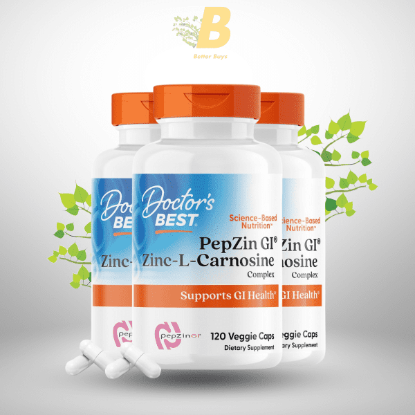 Doctor's Best PepZin GI Zinc-L-Carnosine Complex ,Digestive Support, 120 Veggie Caps - Image 2