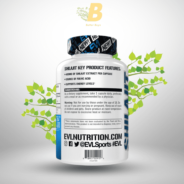 Evlution Nutrition Shilajit 400mg 60 Veggie Capsules - Image 4