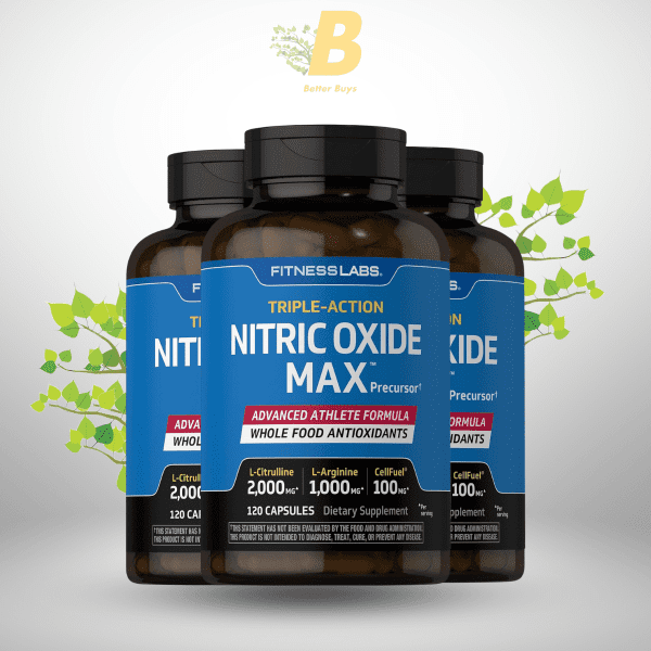 Fitness Labs Nitric Oxide Boost, with L-Citrulline, L-Arginine and Spectra, 30 Servings, 120 Capsules - Image 2