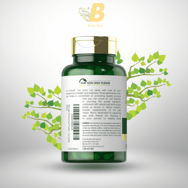 Carlyle Moringa Oleifera | 180 Capsules | Non-GMO and Gluten Free Supplement | Complete Green Superfood | from Moringa Leaf Powder - Image 3