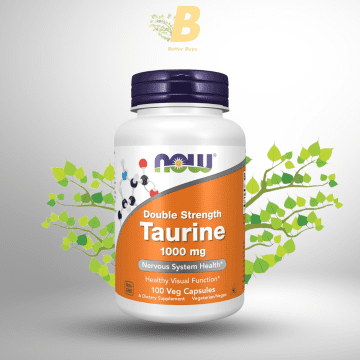 NOW Taurine - 1,000mg - 100 Veg Capsules