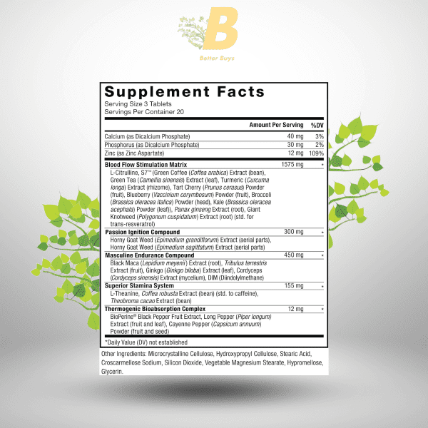 FORCE FACTOR Score! XXL Nitric Oxide Booster Supplement for Men with L-Citrulline, Horny Goat Weed, Black Maca, & Tribulus Terrestris to Increase Stamina, Energy, and Physical Performance, - Image 5