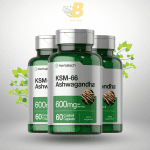 Horbaach KSM-66 Ashwagandha 600mg | with L-Theanine  60 Coated Caplets  Vegan, Non-GMO, Gluten Free Complex Supplement - Image 2