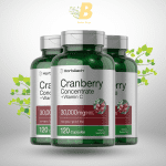 Horbäach Cranberry Concentrate Extract Pills + Vitamin C  30,000mg 120 Capsules  Triple Strength Ultimate Potency Formula - Image 2