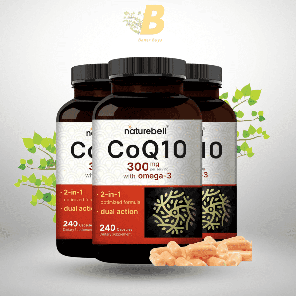 Naturebell CoQ10 300mg BD, CoQ10 Omega-3 Supplement Bangladesh, Best Heart Health Supplement Bangladesh, Original Naturebell CoQ10 BD, CoQ10 Price in BD