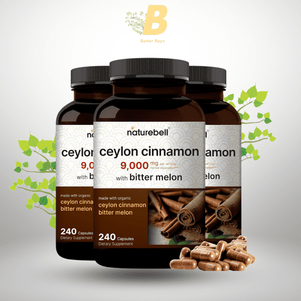 NatureBell Ceylon Cinnamon 9,000mg, Ceylon Cinnamon Capsules Bangladesh, Bitter Melon Supplement Bangladesh,Weight Management Supplements Bangladesh