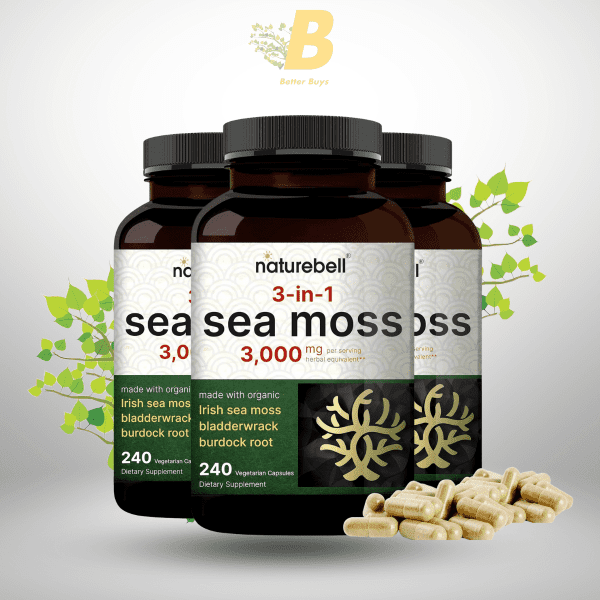 Naturebell Irish Sea Moss, original Naturebell Irish Sea Moss BD, immune support supplement Bangladesh, Naturebell Irish Sea Moss 3000mg BD