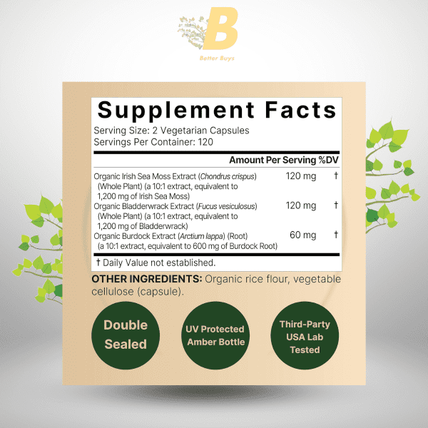 Naturebell Irish Sea Moss, original Naturebell Irish Sea Moss BD, immune support supplement Bangladesh, Naturebell Irish Sea Moss 3000mg BD