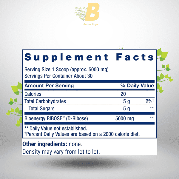 Life Extension D-Ribose Powder, Dissolve in Liquid to Encourage Cellular Energy Production and Support Heart and Muscle Health, 150 Grams - Image 4