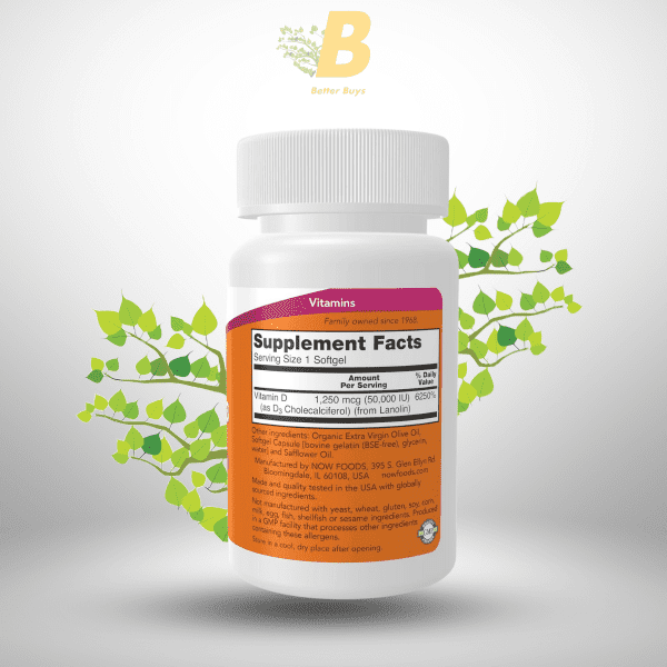 NOW Foods Vitamin D-3 50,000 IU, Vitamin D supplement Bangladesh, NOW Foods Vitamin D-3 BD, Best Vitamin D supplement in Bangladesh ,Vitamin D for strong bones BD, Vitamin D for strong bones BD, Original NOW Foods price in BD