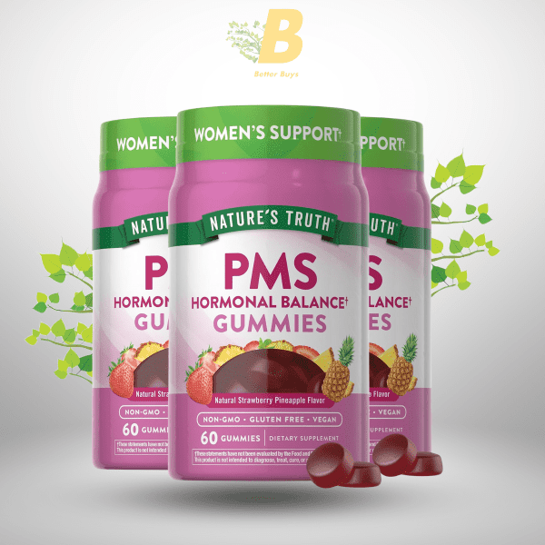 Nature's Truth PMS Hormonal Balance Support Gummies for Women ,60 Count  Vegan, Non-GMO & Gluten Free - Image 2