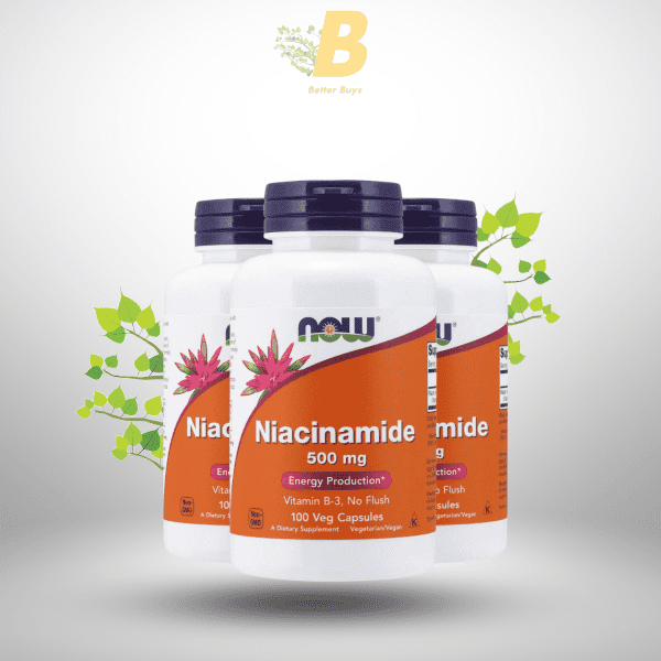 NOW Niacinamide 500mg, Niacinamide supplement in Bangladesh, Original NOW Niacinamide BD, Vitamin B3 capsule Bangladesh, Best supplement in Bangladesh, NOW Foods price in BD