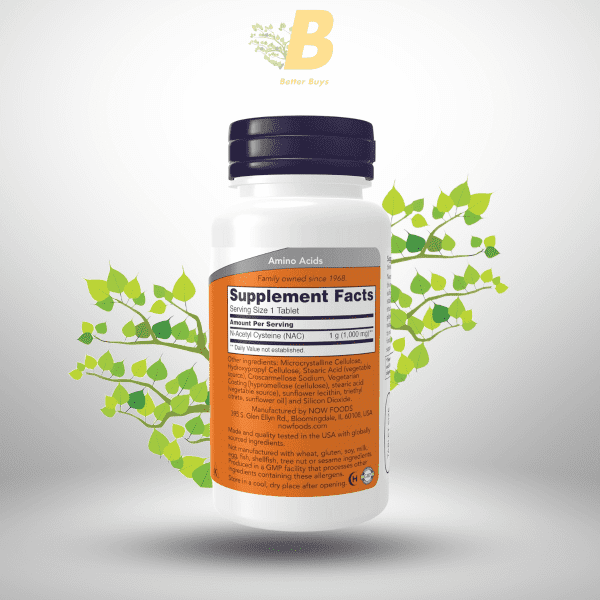 NOW Foods NAC 1,000 mg, NOW NAC 1000mg BD, original NAC supplement in Bangladesh, NAC immune support price in BD, NOW Foods NAC tablet benefits
