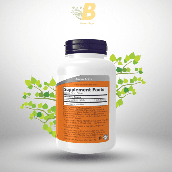 NOW Foods NAC 1,000 mg, NOW NAC 1000mg BD, Original NAC supplement in Bangladesh, Best NAC supplement for liver health, Immune support supplement BD, NOW supplement price in Bangladesh