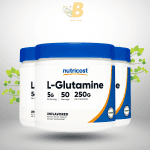 Nutricost L-Glutamine Powder 250g | Muscle Recovery & Gut Health Supplement - Image 2
