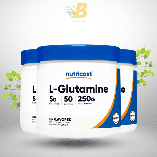 Nutricost L-Glutamine Powder 250g | Muscle Recovery & Gut Health Supplement - Image 2