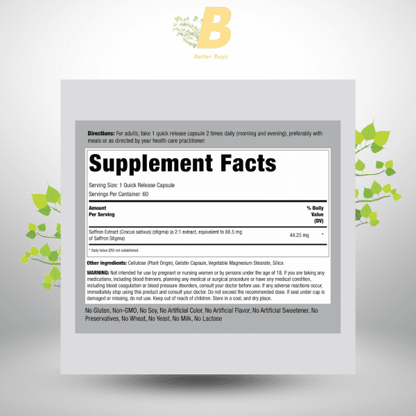 Piping Rock Saffron Extract 60 Capsules in Bangladesh