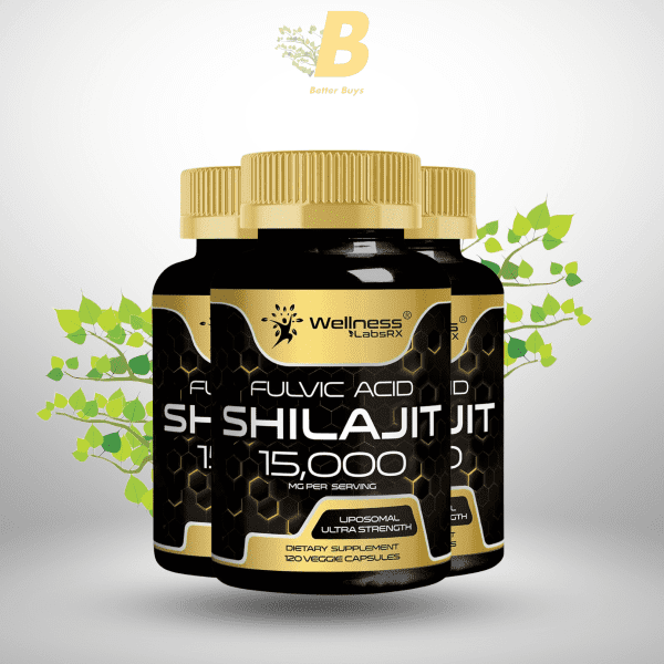 Wellness Labs Shilajit Pure Himalayan Organic Capsules 15000mg 120 Count - Image 2