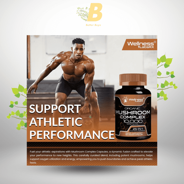 Wellness Labs Mushroom Supplement Capsules 10:1 Extract, Mushroom Complex Capsules 1000mg, Lions Mane Supplement with Turkey Tail, Cordyceps, Reishi - 120 Count - Image 4