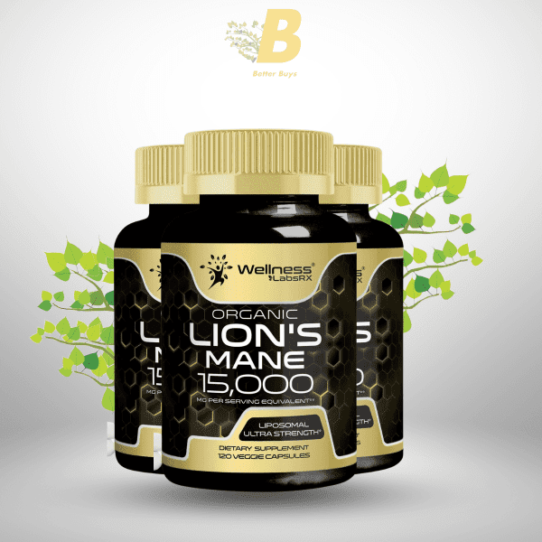 Wellness LabsRX Organic Lion’s Mane (15,000 mg) – 120  capsules - Image 2