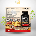 X Gold Health Maca Root Capsules 10,000mg + Korean Panax Ginseng 1,400mg 120 Capsule - Image 3
