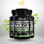 X Gold Ashwagandha 5000mg + Tongkat Ali 1000mg + Maca Root 5000mg + Fenugreek 3000mg Supplement | Black + Red + Yellow Maca Root Extract & Fenugreek 120 veg capsule - Image 2