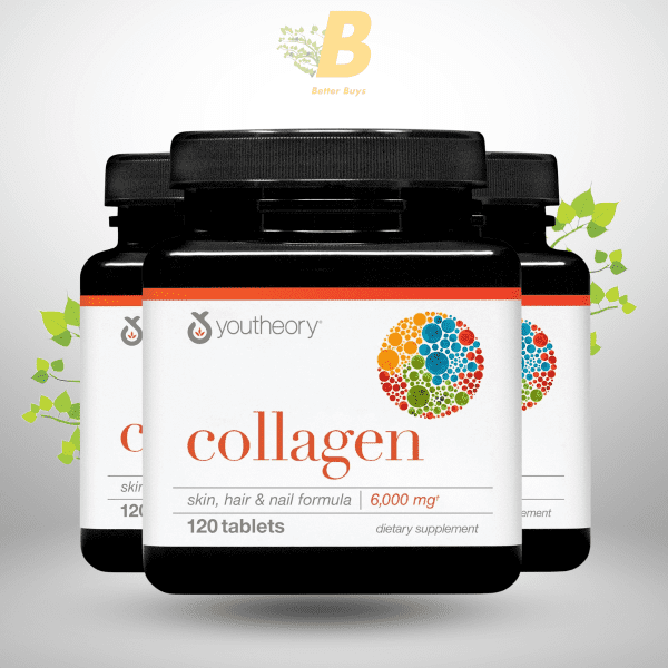 Youtheory Advanced Collagen - 6,000 mg - with Vitamin C - for Hair, Skin & Nails* - Collagen Supplements for Women and Men - 120/160 Tablets - Image 2