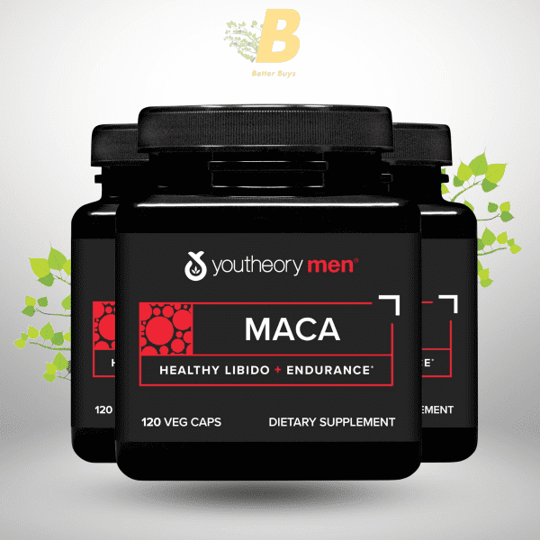 Youtheory Men's Maca - Vegan Maca Supplement for Men - Supports Energy, Stamina & Endurance* - Dairy, Soy & Gluten Free - 120 Vegetable Capsules - Image 2