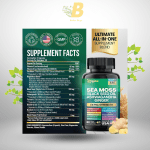 Zoyava Sea Moss Black Seed Oil Ashwagandha Ginger - 60 Capsules - Image 3