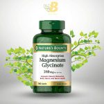 Nature's Bounty High Absorption Magnesium Glycinate 240mg 180 Capsules