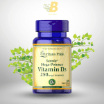 Puritan's Pride Sunvite Mega-Potency Vitamin D3 250 mcg (10,000 IU) 100 Softgels