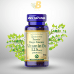 Puritan's Pride Vitamin D3 5000 IU 200 or 100 Softgels