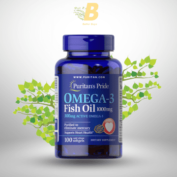 Puritan's Pride Omega-3 Fish Oil 1000 mg 100 Softgels