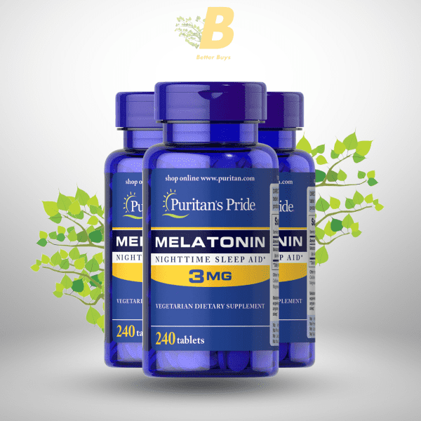 Puritans Pride Melatonin 3 Mg Tablets, 120 & 240 Count - Image 2