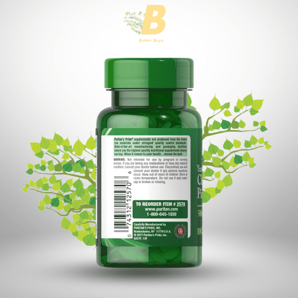 Puritans Pride Chromium Picolinate 500 Mcg Yeast Free, 100 Count - Image 4