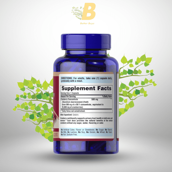 Puritan's Pride One A Day Cranberry - 120 Capsules Supports Urinary Health - Image 3