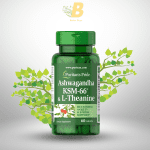 Puritan's Pride Ashwagandha KSM-66 & L-Theanine 60 Tablets