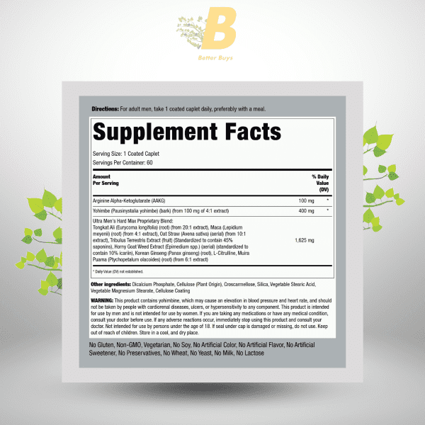 Piping Rock Ultra Men’s HARD MAX, The Best Supplement for Erectile Dysfunction in Bangladesh