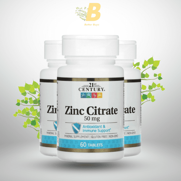 21st Century HealthCare Zinc Citrate Tablets 50mg, 60 Count - Image 2