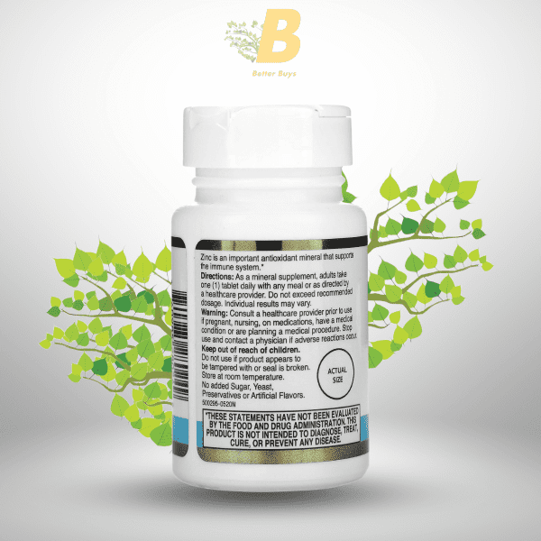 21st Century Zinc Chelated 50mg 60 Tablets - Image 4