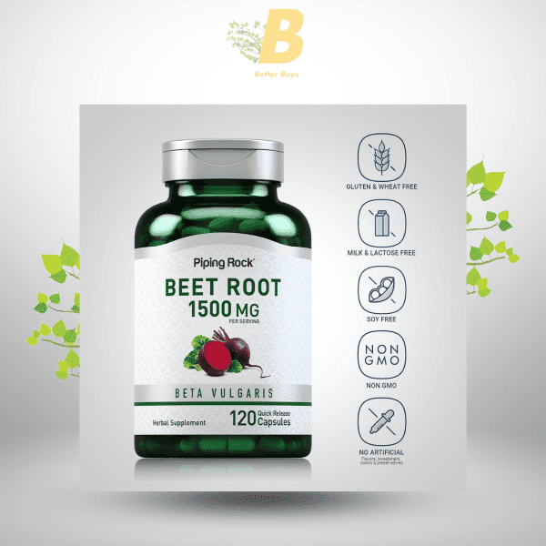 Piping Rock Beet Root Capsules 1500mg in Bangladesh,beet root price in bd,beetroot capsule price in bangladesh,Beetroot capsules in bd,Beetroot Capsules dhaka,beetroot price in bd