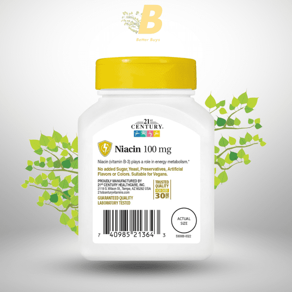 21st Century Niacin - 100mg - 110 Tablets - Image 4